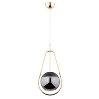Pendelleuchte Glas Schwarz Gold Esstisch Modern E27 L:24 Cm HäNgelampe KüChe