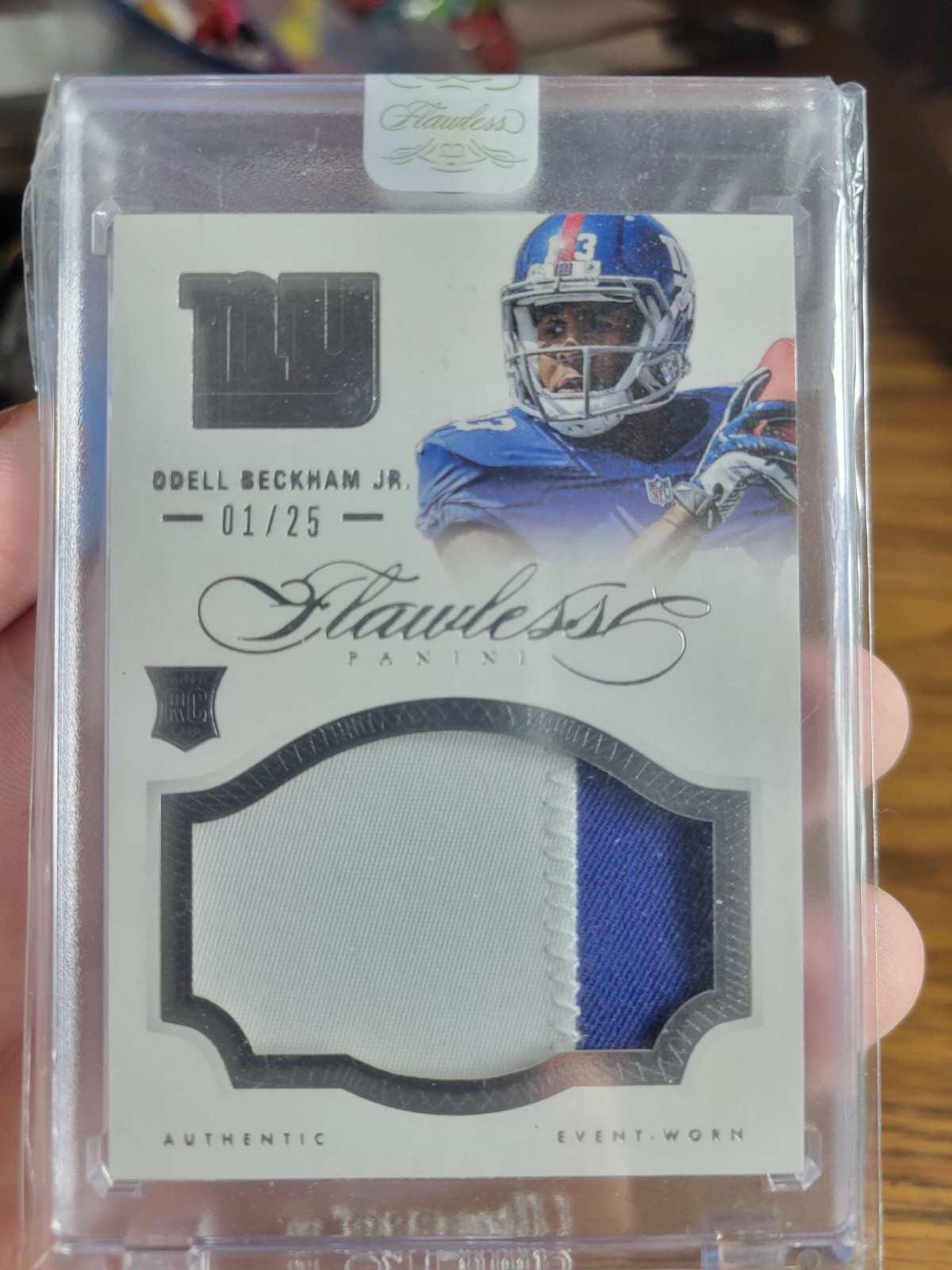 2014 Flawless Odell Beckham Jr. Rookie Patch #1/25, 1/1 NY GIANTS RC SSP HOF view 1