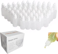 Eldwivz Plastic Eye Dropper Bottle: 50 pcs 10 ml Empty Small Squeeze Bottles