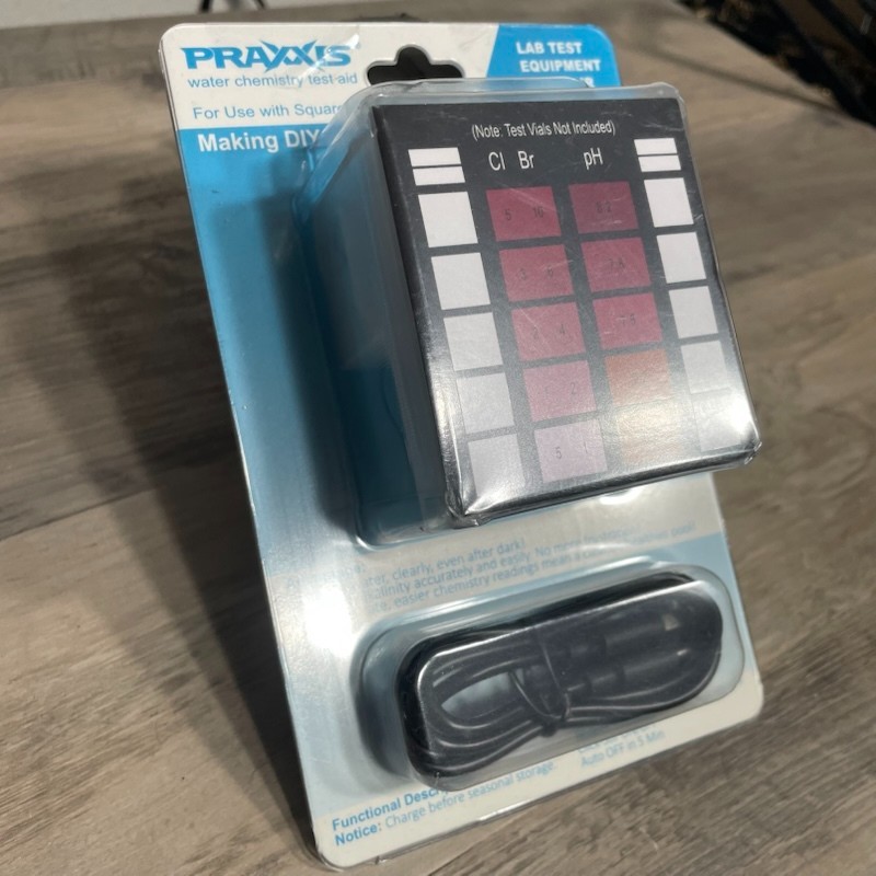 New PRAXXIS Swimming Pool Water Chemistry Test Kit Snap in Light Box ...