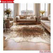 8x10 Feet Faux Cowhide Area Rugs for Living Room, Animal Skins Cow Hide Rug f...