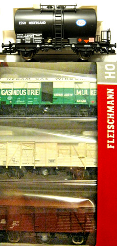 Fleischmann H0 NS Gs NEGAM + ESSO BV Kesselwagen Ep.4 NEU zu 542605 Roco 6600151 | Condition: Neu