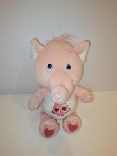 Care Bears Cousins Lotsa Heart Elephant Plush 8" Pink Heart Tummy Stuffed 2004