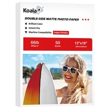 Koala Double Sided Matte Thick Photo Paper 13x19 Inches Heavyweight 50 Sheets...