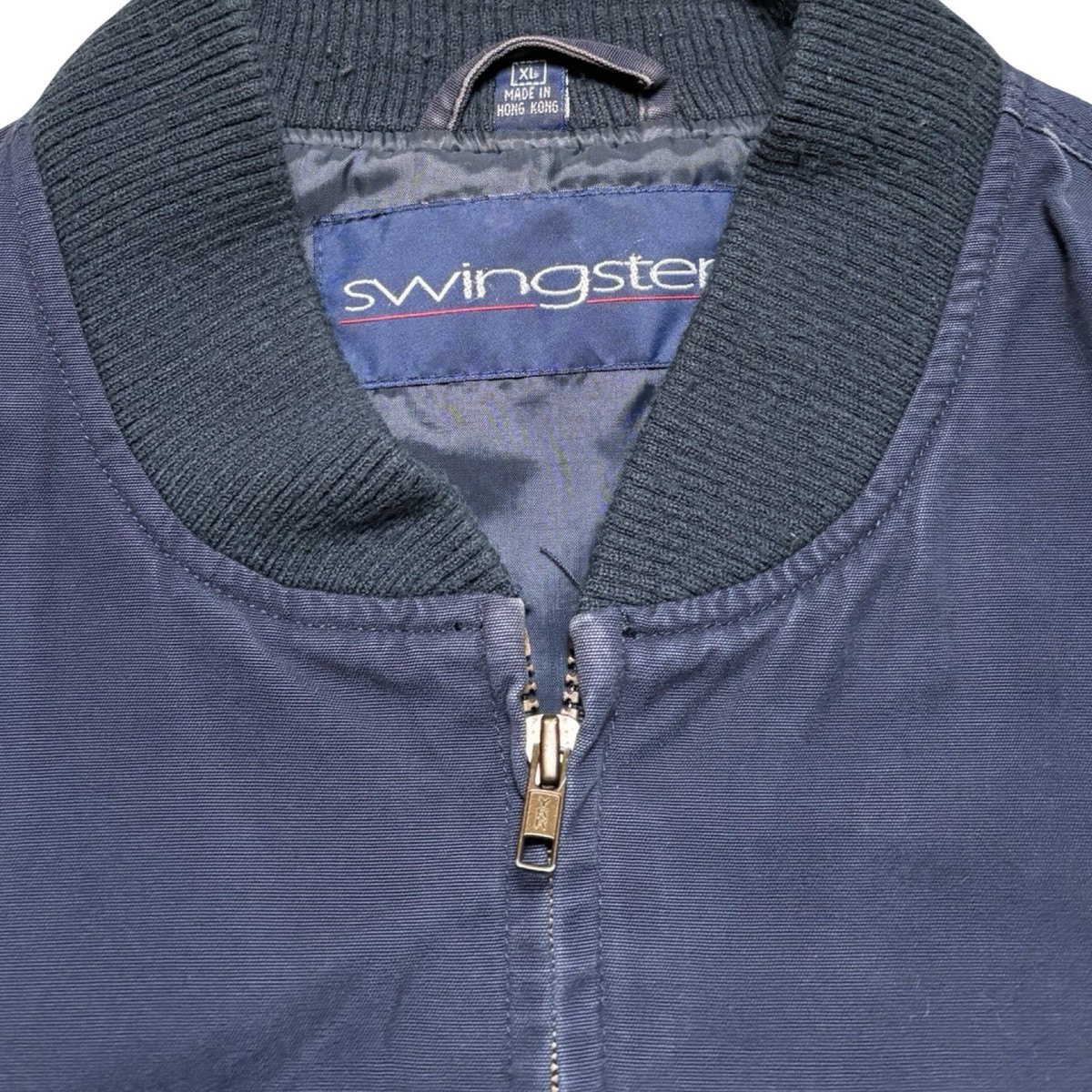 インディアンスSwingster ジャケット ネイビー Vintage Swingster Faded Navy Blue Bomber Jacket Men's XL Winter | eBay