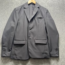 Tailored Athlete Blazer Mens 38 Gray Tech Suit Jacket Athletic Fit Two Button