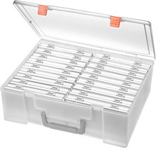 Photo Storage Boxes 4x6 inches, 18 compartments Clear, 18-pack 