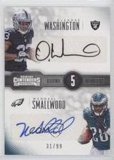 2016 Contenders Dual /99 Wendell Smallwood DeAndre Washington #17 Rookie Auto RC