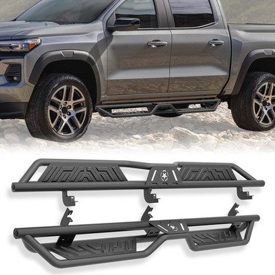For 15-2025 Colorado & Canyon Crew Cab Running Boards Side Rails Step Nerf Bar