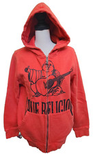 True Religion Red Full Zip Hoodie Size Small Unisex