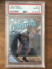 1997 FINEST BARRY BONDS #313 GIANTS PSA 10 POP 5