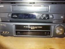 Vintage Sharp 4-Head Hi-Fi Stereo VCR w/Remote, Tested Working + FREE Movies