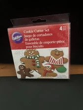 Gingerbread Man Cookie Cutters 4 Piece  Christmas Holidays Wilton!  New!