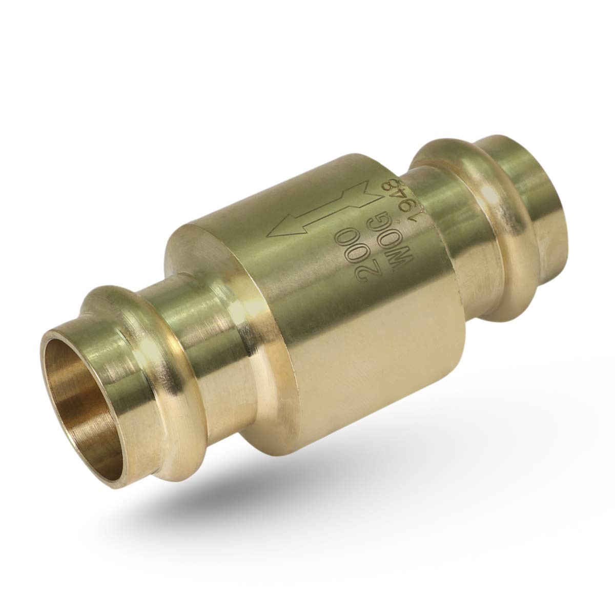Webstone 372S256 LeadFree Brass Inline Spring Check Valve 3/4" Press