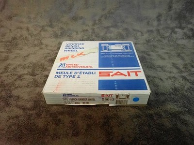 United Abrasives Sait 28013 7'' x 1'' x 1'' A36X Vitrified Bench Grinding Wheel G15