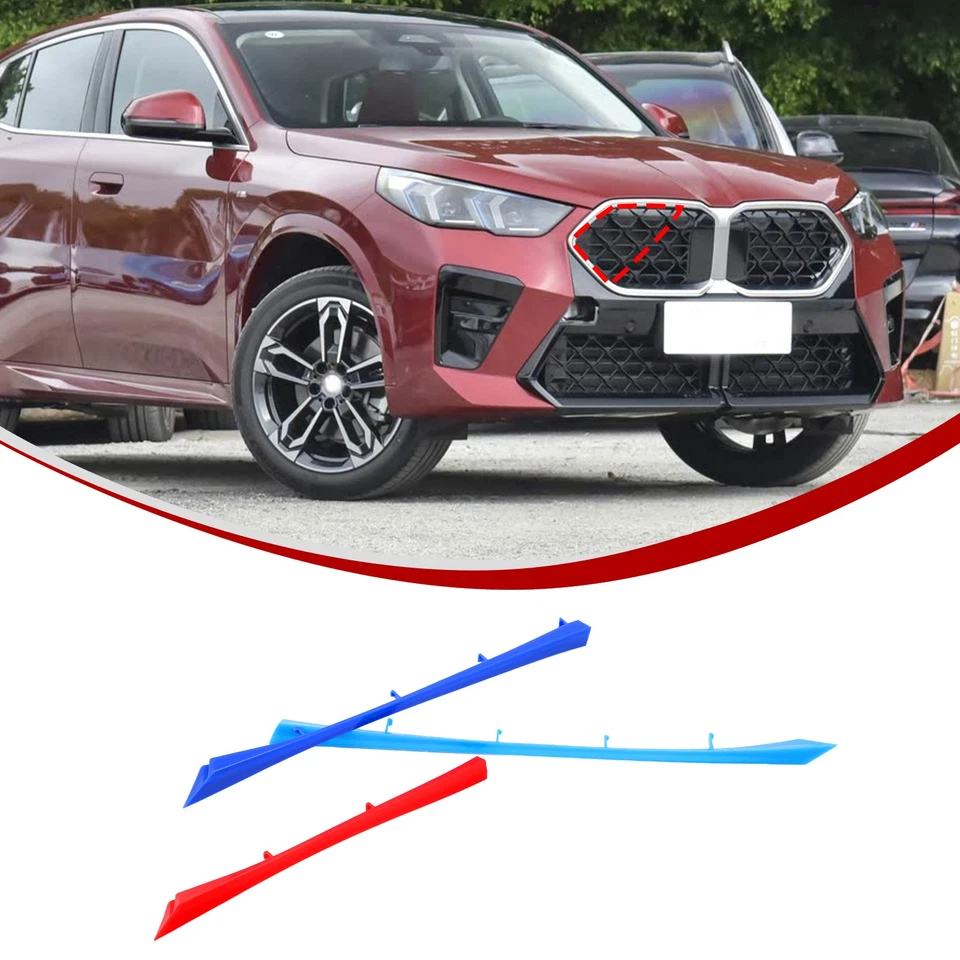 Capa decorativa grade protetora tricolor para BMW X2 2024+ acessórios de carro - Imagem 3 de 4