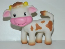 Infantino Squeeze & Teethe Cow Sqeaky Infant Baby Toy