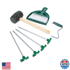 Stansport Tent Essentials Kit: Whisk, Dust Pan, Stake Puller, Mallet, Stakes, Ba