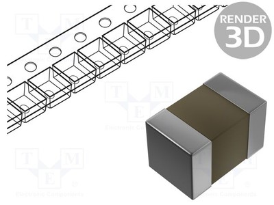 MLCC SMD 100V 0805 Kondensator: Keramik C0G (NP0) 5% 1nF