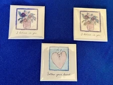 3- Vintage RARE Flavia Weedn Magnets ~ Inspirational~ EUC RARE