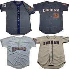 Movie Bull Durham Crash Davis #8 Ebby Calvin 'Nuke' LaLoosh #37 Jerseys