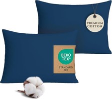 2 Pack Premium Toddler Solid Pillowcase Sized 13"x 18" - Ultra Soft Jersey Knit