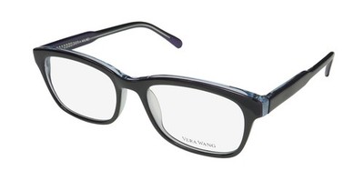 NEW VERA WANG LUXE MANON EYEWEAR BLACK 51-18-132 PLASTIC NI SQUARE WOMENS