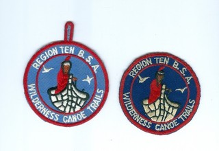 BSA Region Ten 2 parches diferentes de senderos para canoa silvestre dl