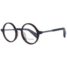 Yohji Yamamoto YO-1057969 Unisex Brown Optical Frame Acetate Round Eyeglasses