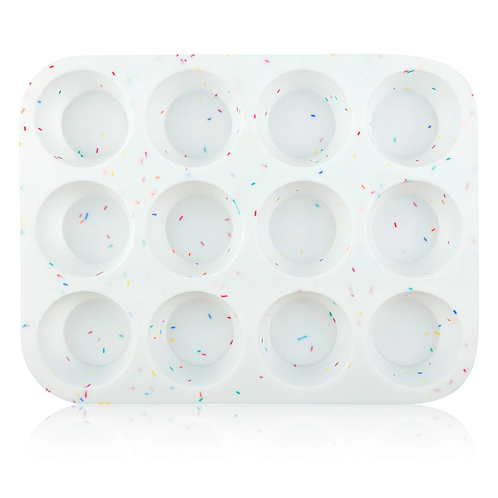 Silicone Muffin Pan Regular 12 Cups Muffin Tin Cupcake Pans for Baking Non-st...