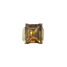 18 Karat Yellow Gold Citrine Ring Size 5 22647