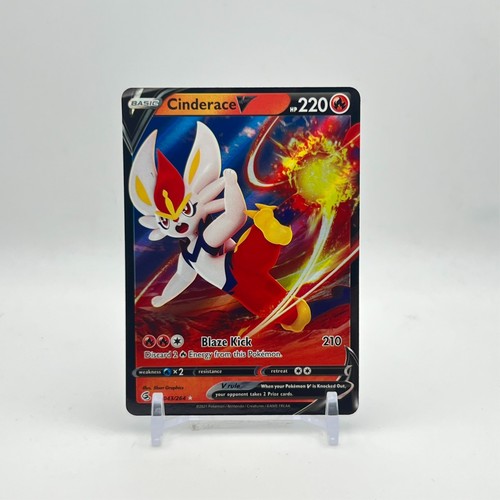 Pokemon Cinderace V 43/264 Fusion Strike Holo NM