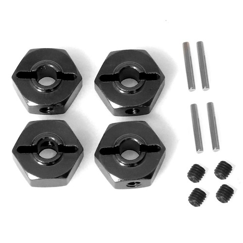 Adattatori Esagonali Per Ruote RC In Lega Di Alluminio – 4 Pezzi, Per Traxxas E Revo, Slash 4WD, Summit 1/16 – Blu, Con Perni - 4