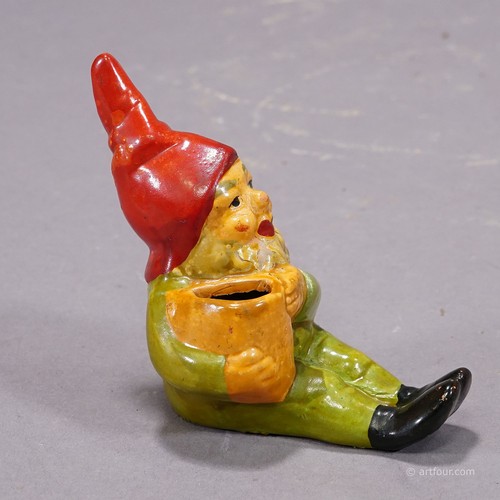 Lot of Four Tiny Terracotta Garden Gnomes, Germany ca. 1950s - 第 7/7 張圖片