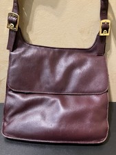 Vintage Etienne Aigner Oxblood Burgundy Leather Crossbody Messenger Bag Purse