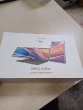 S6 Laptop Screen Extender Monitor Portable, 15.6'' Triple Screen Monitors