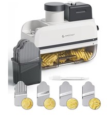 AMZCHEF Tritatutto Elettrico per Verdure e Tritatutto, Affettatrice da Cucina 5 in 1 per O