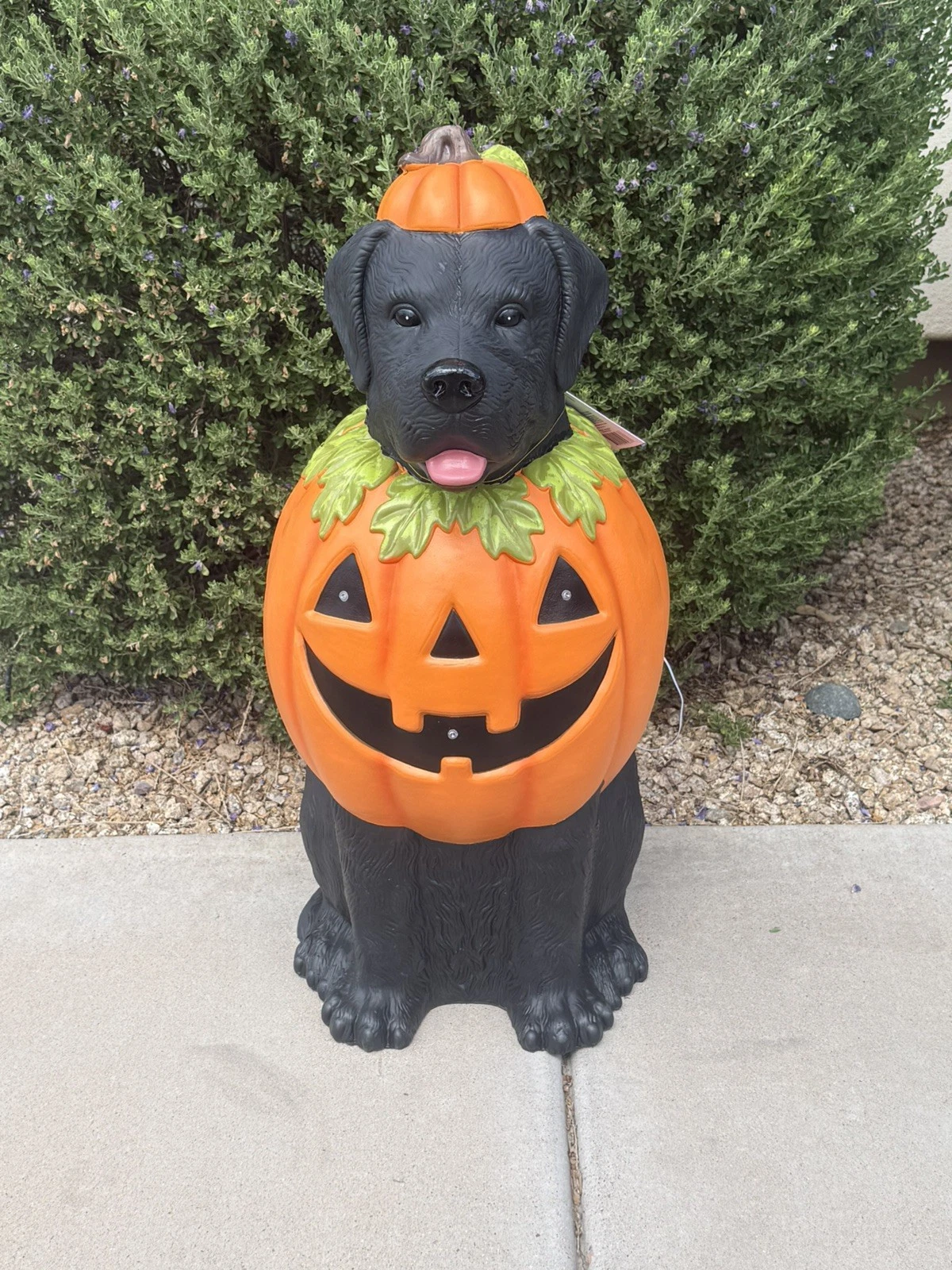 2025 Home Depot 2.5 Ft Labrador Halloween Dog Blow Mold Ghost LED