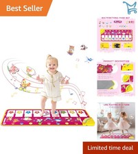 Floor Piano Mat Toddler Musical Toy 8 Keys Animal Sounds Xmas Gift for 1-3