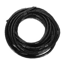 Spiral Cable Wrap, 33Ft - 5/16-Inch 10M- 8mm Spiral Wire Cord Cover, Black