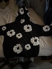 Men's Black Denim Tears Hoodie Size Large Brand New with Tags