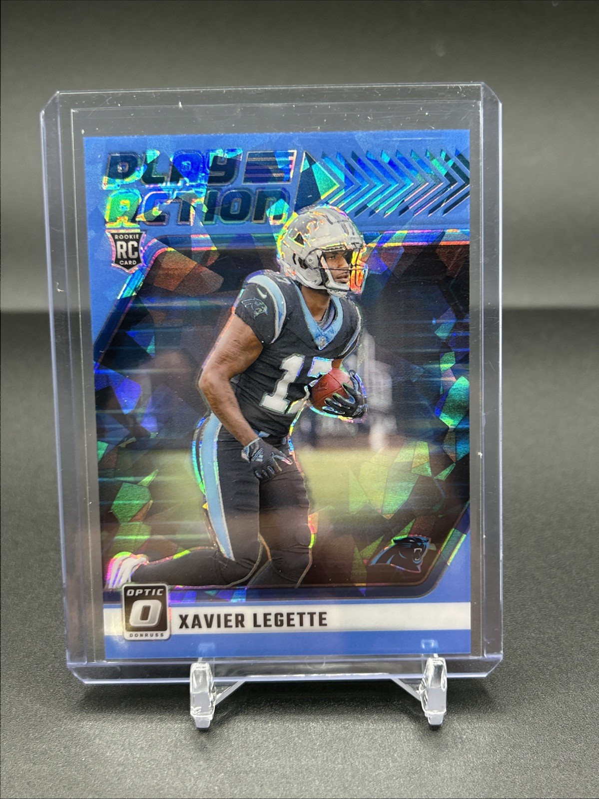 2024 Panini Donruss Optic - Play Action Xavier Legette Ice Prizm /15 (RC)