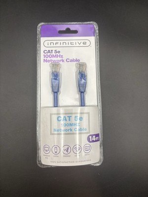 Infinitive CAT 5e Network Cable - 14 FT Blue Ethernet Patch Cord (NEW)