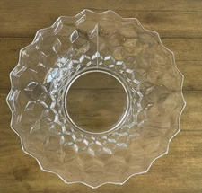 Fostoria American Glass Punch Bowl Base Stand 11”x 4 1/2”