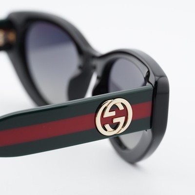 New Gucci GG1862S 005 Black/Green/Grey Gradient 52-21-145