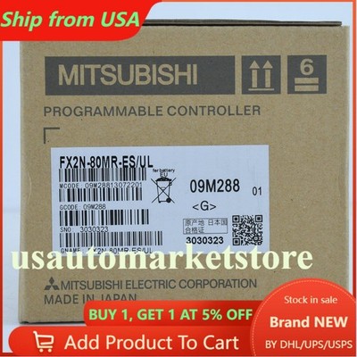 1PC Mitsubishi FX2N-80MR-ES/UL FX2N80MRESUL Melsec PLC Fast Shipping New