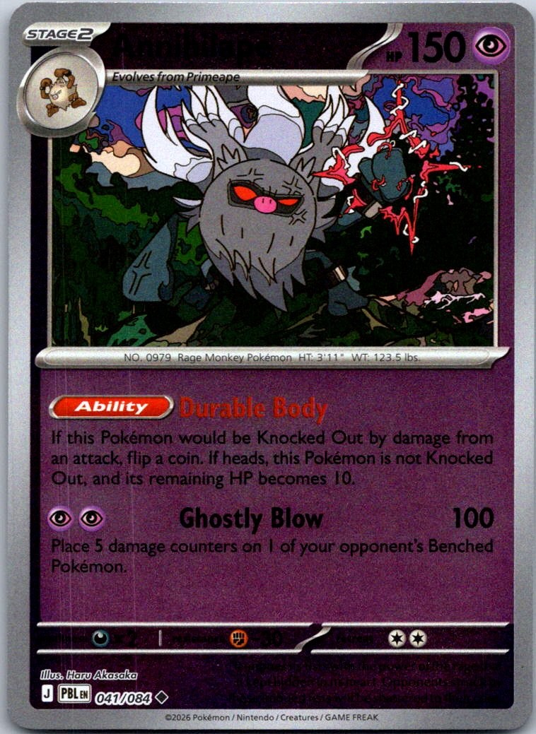Annihilape Reverse Holo Uncommon ME05: Pitch Black 041/084 NM