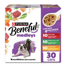 Purina Beneful Medleys Wet Dog Food, 30x3oz Cans, Tuscan Romana Mediterranean