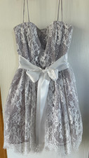 Jessica McClintock-Vintage Inspired-White Lace Overlay-Party Dress-Size 4