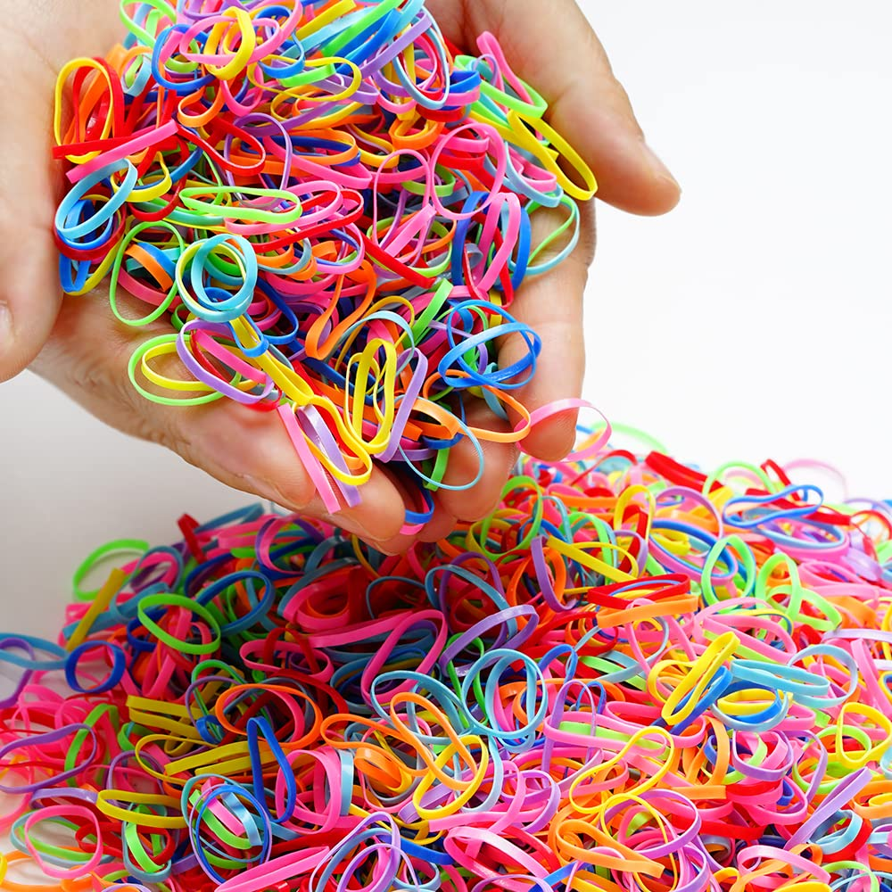 700Pcs Rainbow Elastic Hair Bands Small Colorful Hair Ties Korea Fashion Accessories